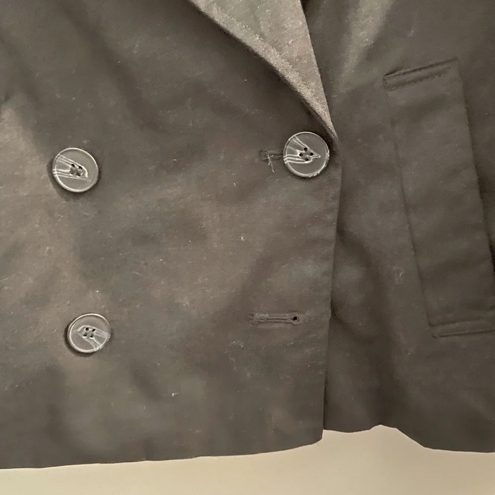 H&M Cropped Black Trench Coat - Picture 4 of 7